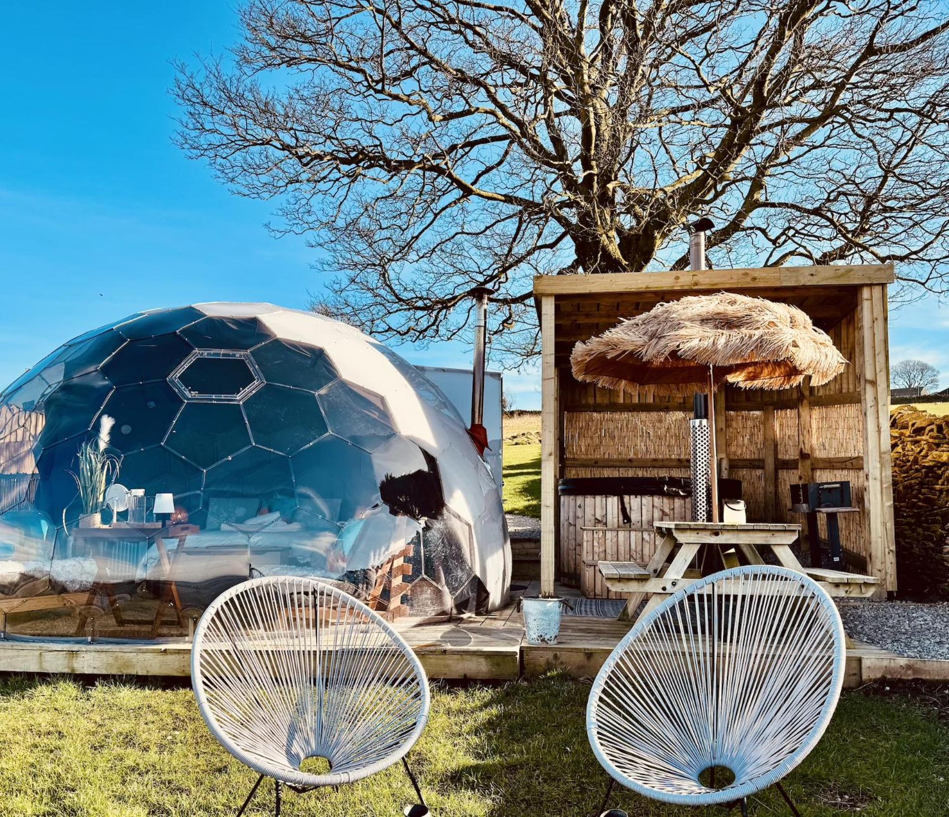 Hotel Deerstone Glamping-Pinhaw Beacon Dome Hot Tub à Earby Extérieur photo
